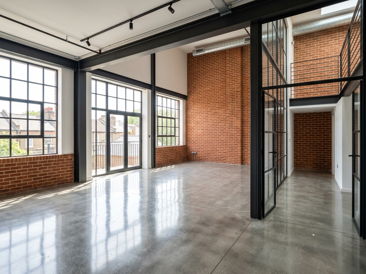 Islington loft after move-out clean